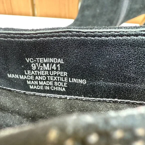 Vince Camuto Womens Black Suede Booties Size 9.5M With Zipper Closure - Picture 4 of 10